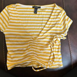 Yellow crop top